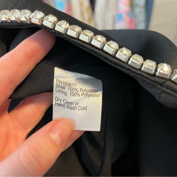 NWT Adeirlina All Flash Everything Strapless Mini Dress Black Jewel Medium - Picture 7 of 7